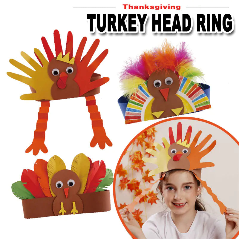 Thanksgiving Turkey Headband Craft for Kids DIY