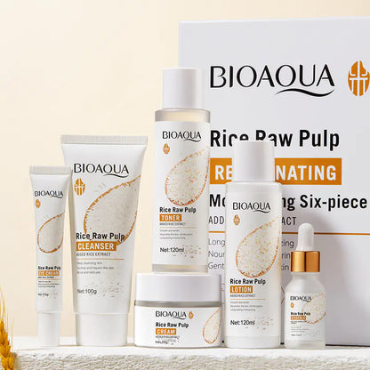 BIOAOUA Rice Essence Hydrating Skincare Set (6 Pieces)