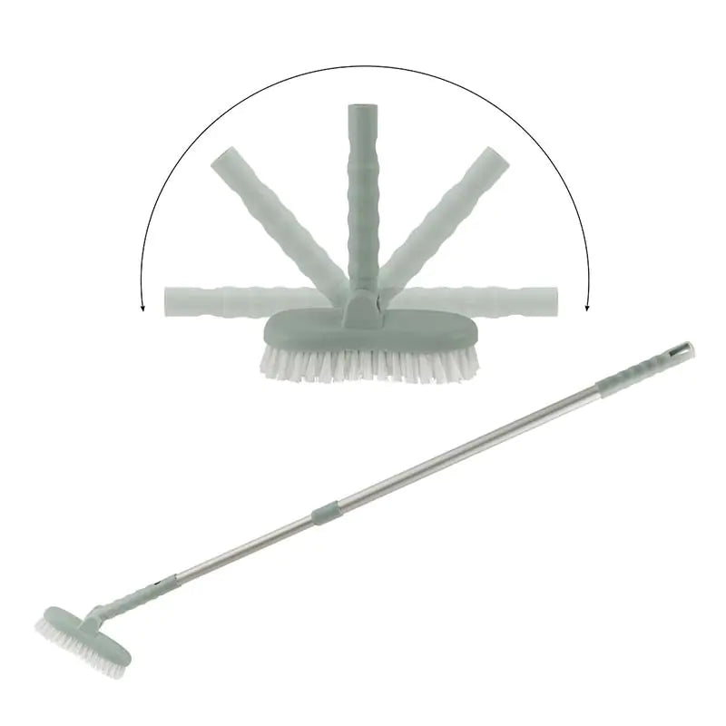 Retractable Long Handle Brush for Bathroom and Floors