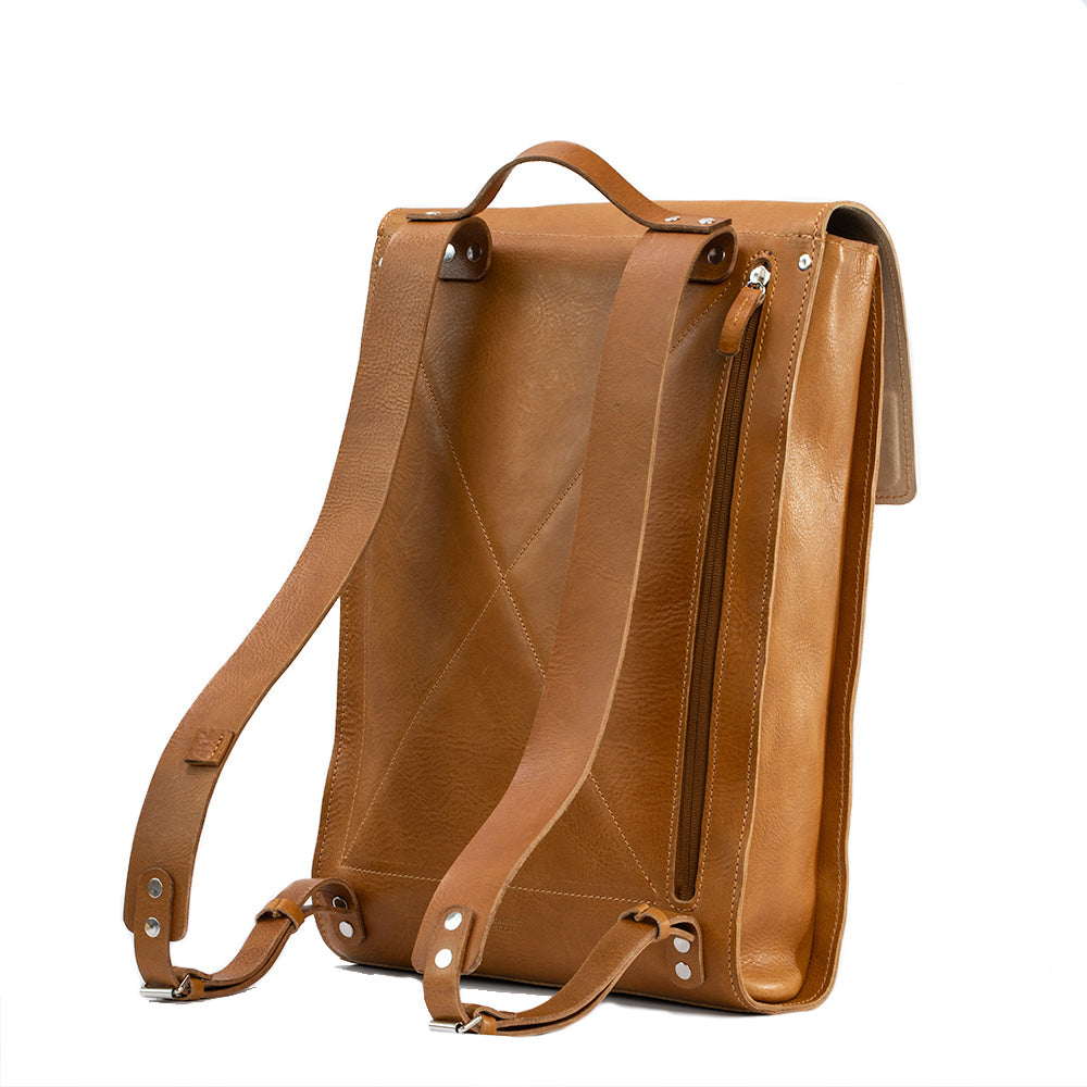 Image of Leather laptop backpack - The Minimalist (Black) from Edmene LLC
