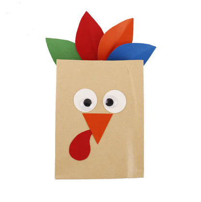 Thanksgiving DIY Turkey Puppet Craft for Kids