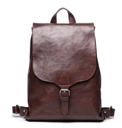 Women's Leather Backpack in Waxed Cowhide Material
