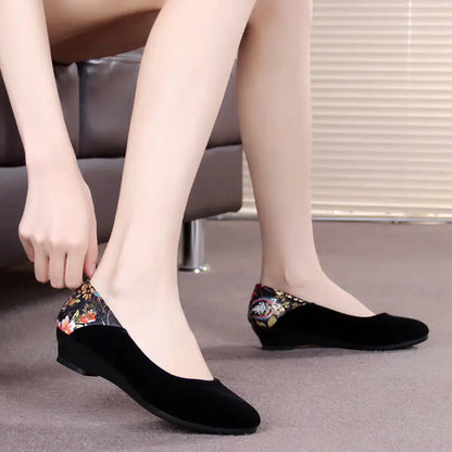 Wedge Shoes, Old Beijing Cloth Shoes, Soft Sole Shoes