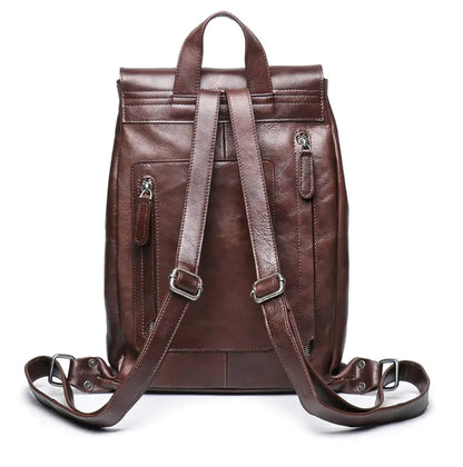 Women's Leather Backpack in Waxed Cowhide Material