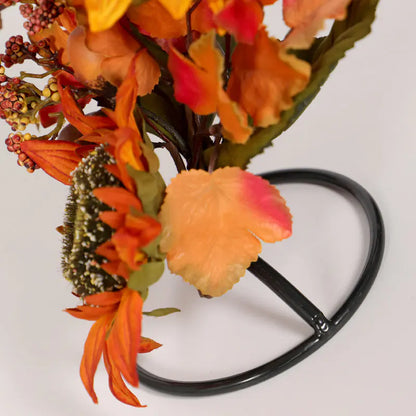 Thanksgiving Halloween Candle Holder with Sunflower Design