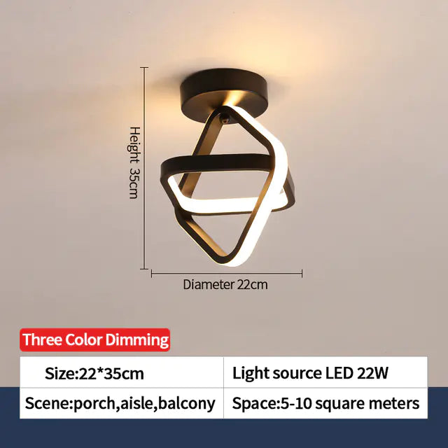 Nordic LED Ceiling Lights for Home, Bedroom & Corridor