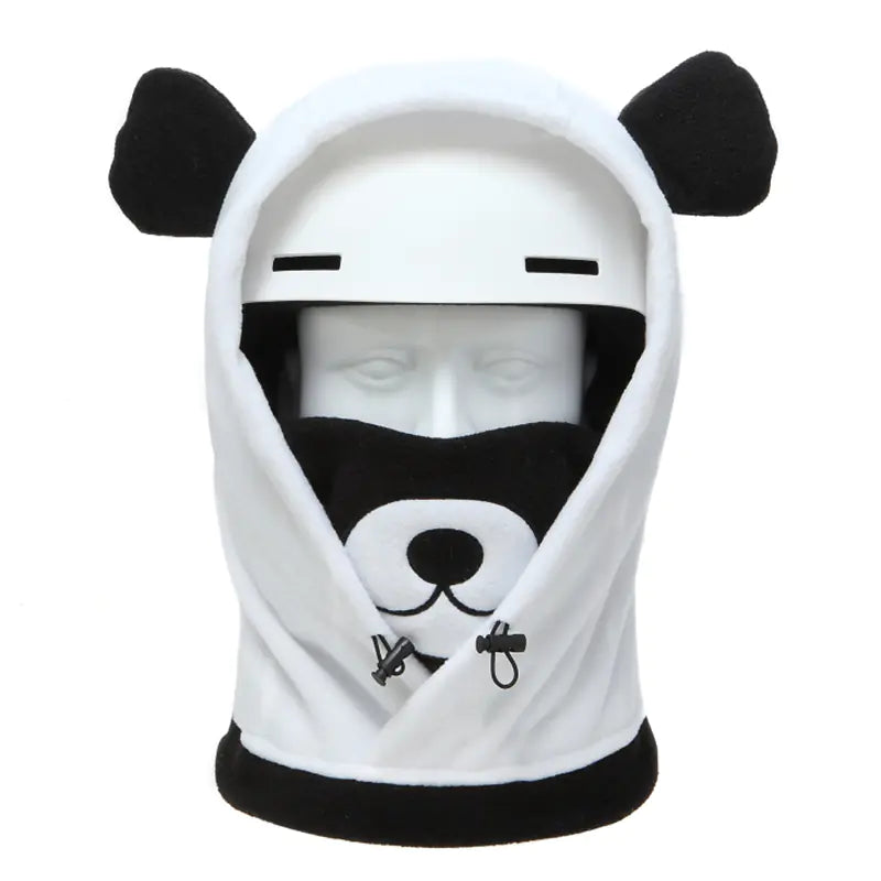 Cartoon Ski Helmet Cover with Face Protection