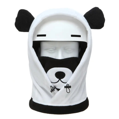 Cartoon Ski Helmet Cover with Face Protection