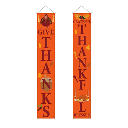 Thanksgiving Banner Custom Fall Door Decoration