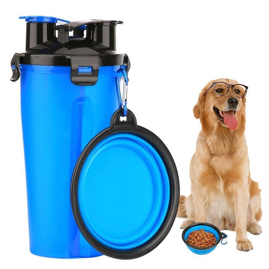 Image of 2 in 1 Dog Drinking Water Bottle with Bowls from Edmene LLC