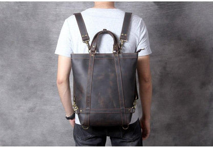 Image of The Icarus Handmade Vintage Leather Backpack 698124272 from Edmene LLC