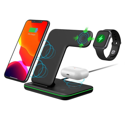 Image of Ninja 15W 3 In 1 Fast Wireless Charging Station For Mobile Phones 309456035 from Edmene LLC