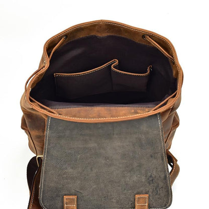 Image of The Hagen Backpack Vintage Leather Backpack 1242026294 from Edmene LLC