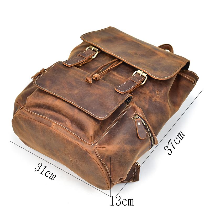 Image of The Hagen Backpack Vintage Leather Backpack 1242026294 from Edmene LLC