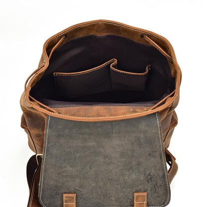 Image of The Hagen Backpack Vintage Leather Backpack 1242026294 from Edmene LLC