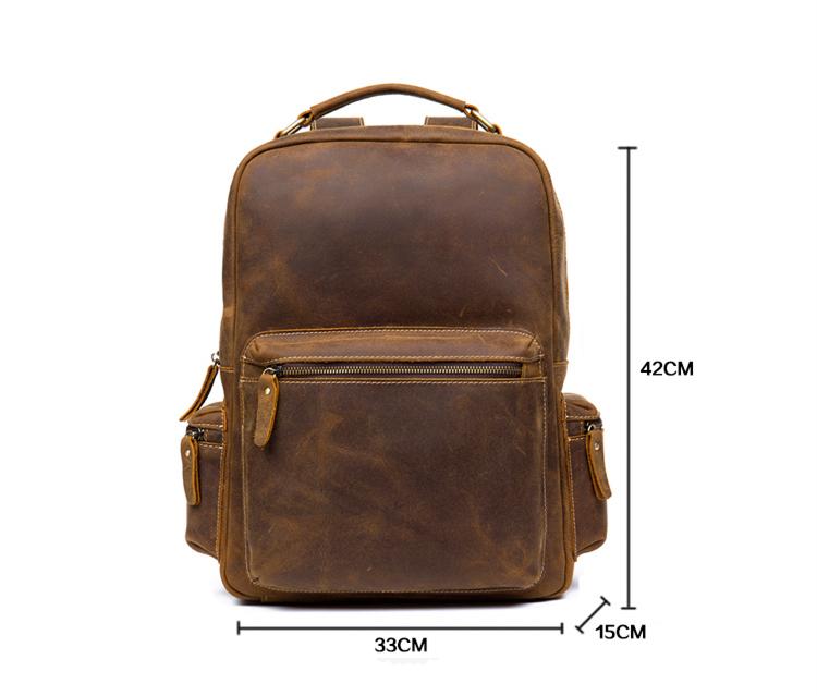 Image of The Langley Backpack Genuine Vintage Leather Backpack 1017340885 from Edmene LLC