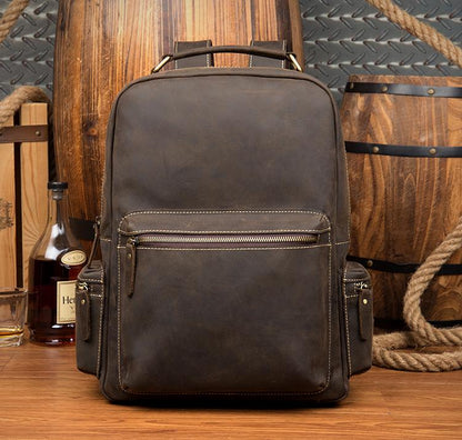 Image of The Langley Backpack Genuine Vintage Leather Backpack 1017340885 from Edmene LLC