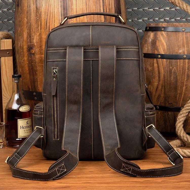 Image of The Langley Backpack Genuine Vintage Leather Backpack 1017340885 from Edmene LLC