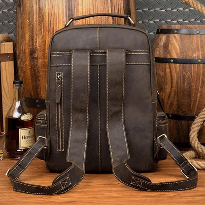 Image of The Langley Backpack Genuine Vintage Leather Backpack 1017340885 from Edmene LLC