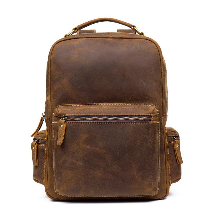 Image of The Langley Backpack Genuine Vintage Leather Backpack 1017340885 from Edmene LLC