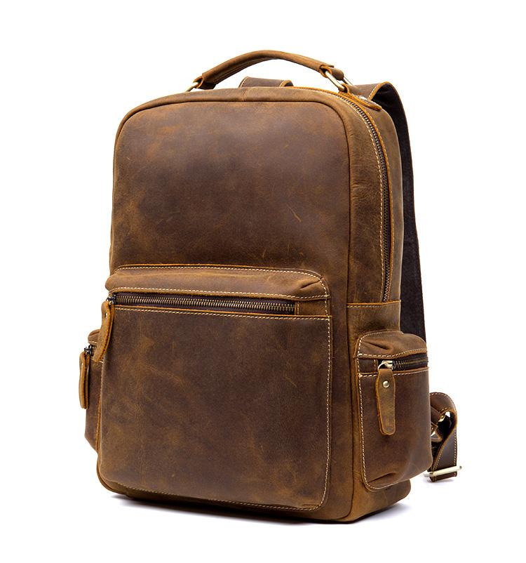 Image of The Langley Backpack Genuine Vintage Leather Backpack 1017340885 from Edmene LLC