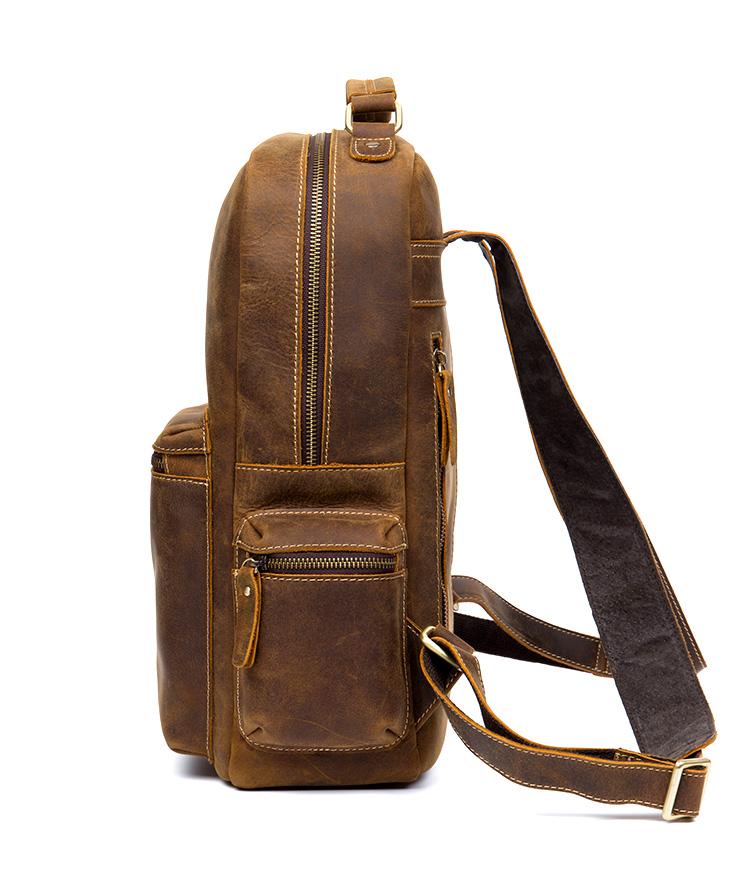 Image of The Langley Backpack Genuine Vintage Leather Backpack 1017340885 from Edmene LLC
