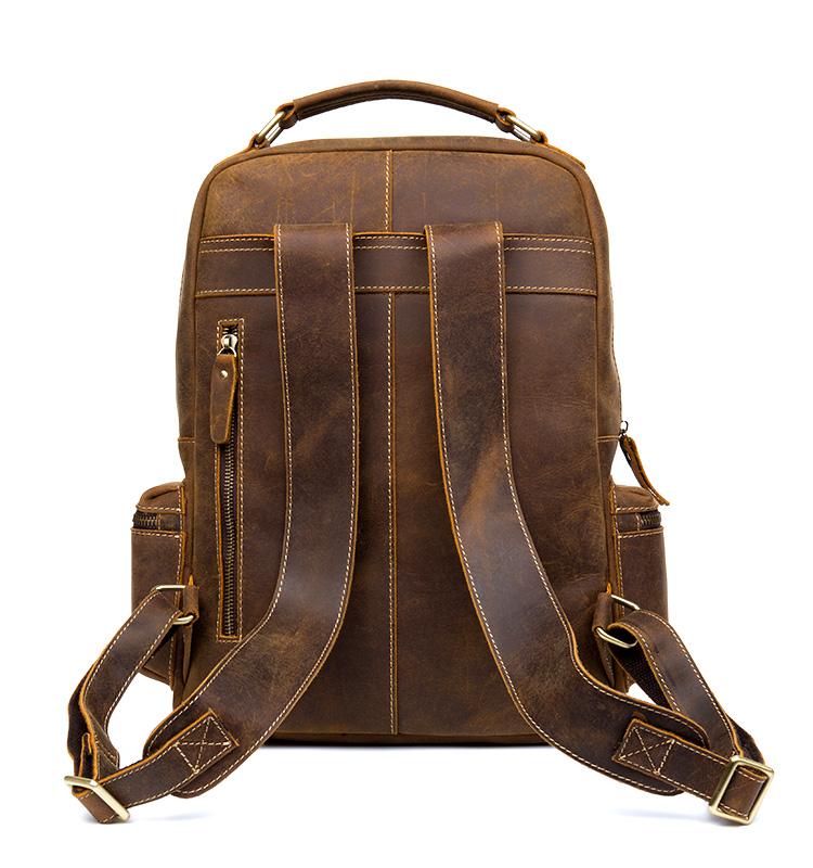 Image of The Langley Backpack Genuine Vintage Leather Backpack 1017340885 from Edmene LLC