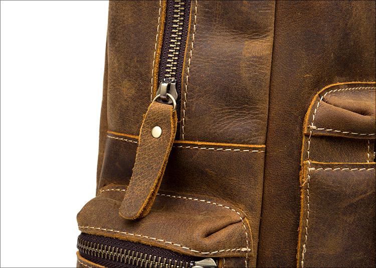 Image of The Langley Backpack Genuine Vintage Leather Backpack 1017340885 from Edmene LLC