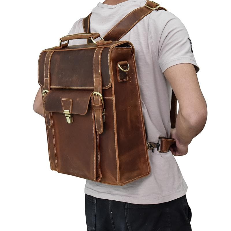 Image of The Vali Backpack Handmade Vintage Leather 1062593859 from Edmene LLC