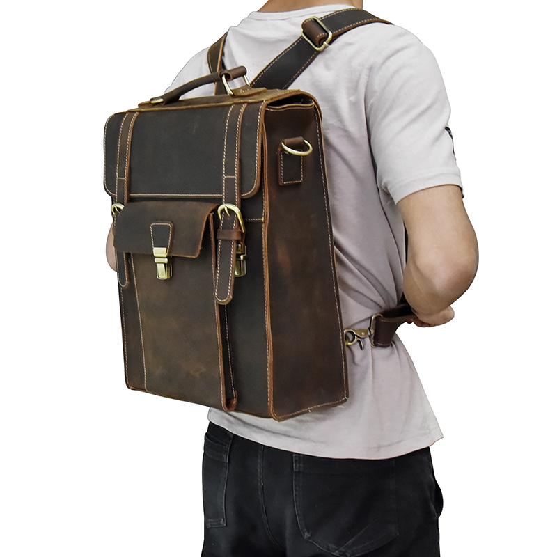 Image of The Vali Backpack Handmade Vintage Leather 1062593859 from Edmene LLC