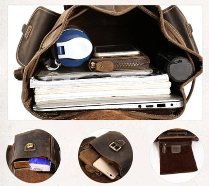 Image of The Thorsen Backpack Small Handmade Genuine Leather Backpack 1743285758 from Edmene LLC
