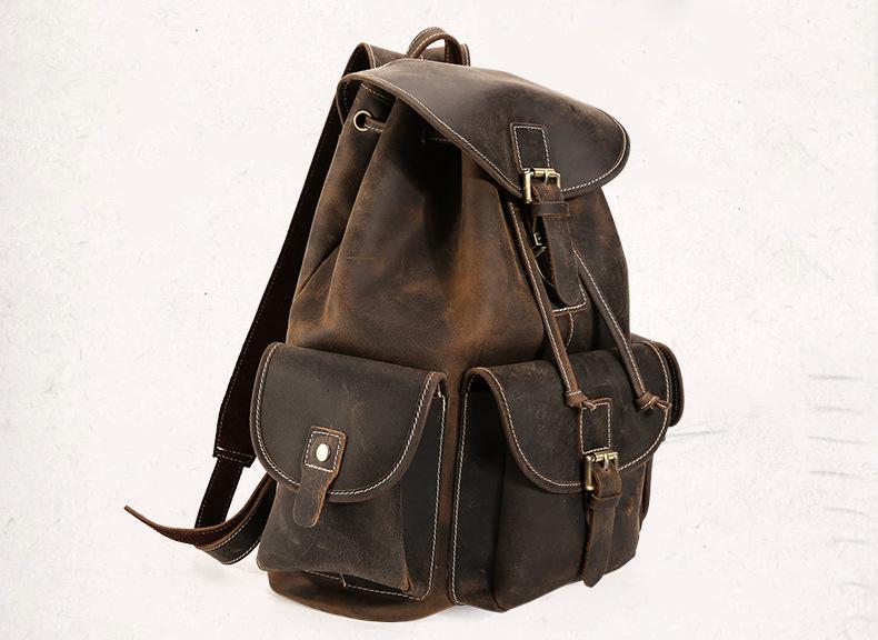Image of The Thorsen Backpack Small Handmade Genuine Leather Backpack 1743285758 from Edmene LLC