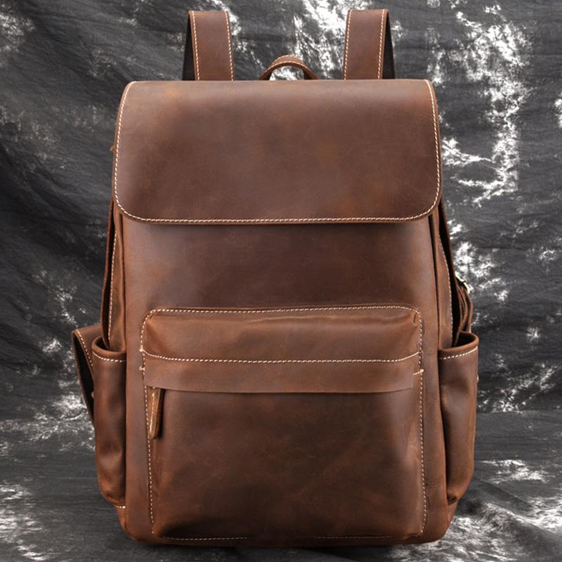 Image of The Helka Backpack Genuine Vintage Leather Backpack 188813520 from Edmene LLC
