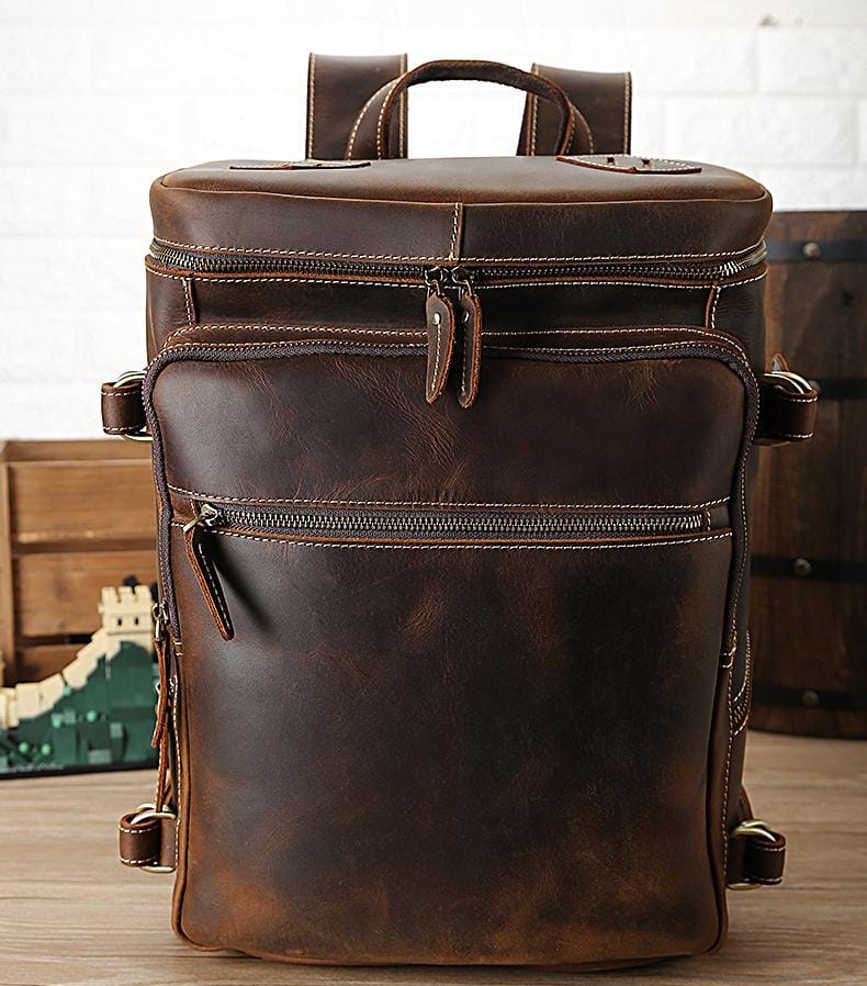 Image of The Raoul Backpack Handmade Vintage Leather Backpack 107331993 from Edmene LLC