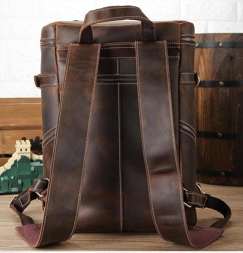 Image of The Raoul Backpack Handmade Vintage Leather Backpack 107331993 from Edmene LLC