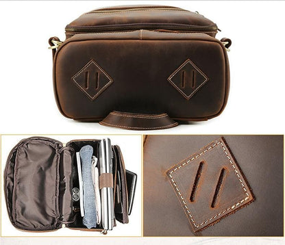 Image of The Raoul Backpack Handmade Vintage Leather Backpack 107331993 from Edmene LLC