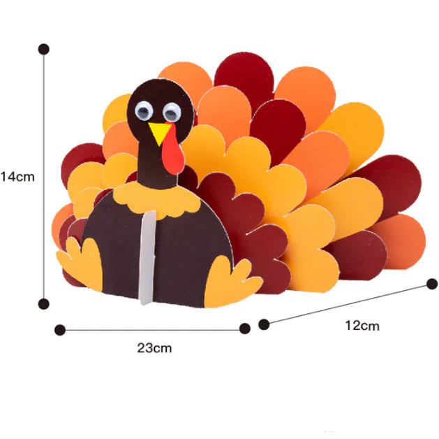 DIY Thanksgiving 3D Turkey Decoration for Kids