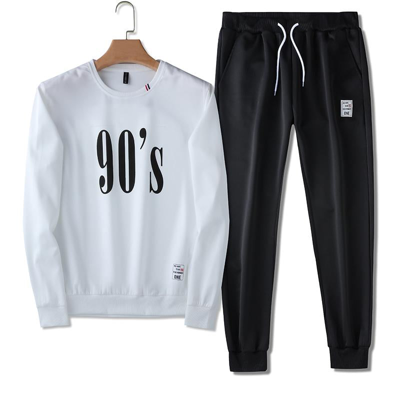 Image of Spring / autumn men's black and white digital graphic lon... from Edmene LLC