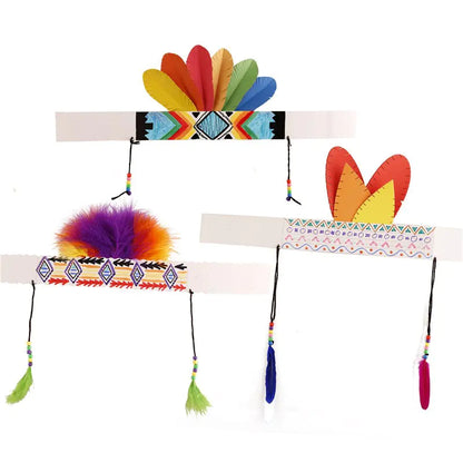 Thanksgiving DIY Indian Feather Headband Craft