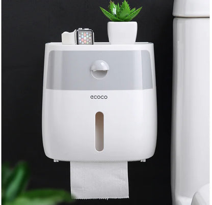 Tissue Box and Bathroom Storage Organizer Shelf