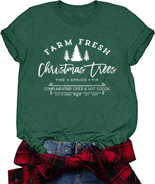 Christmas Shirts for Women Christmas Teacher Tshirts Crayon Tree Graphic Tees Cute Christmas Lights Shorts Sleeve Tee Tops