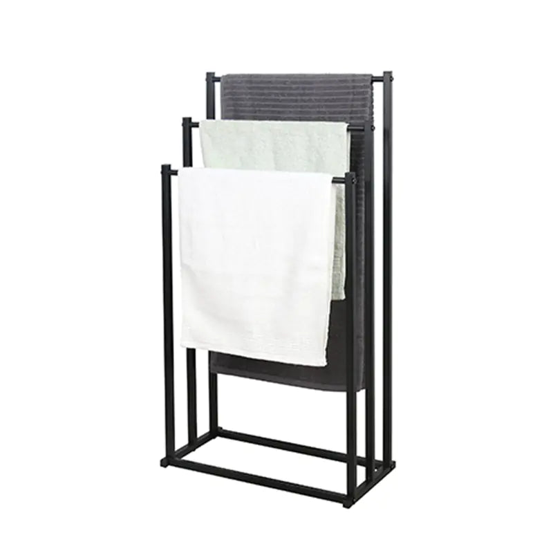 Freestanding Towel Rack - No Drilling Metal Bathroom Stand