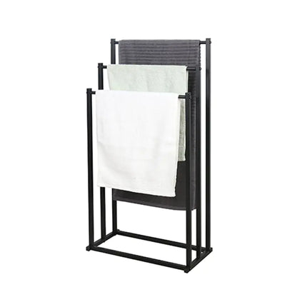 Freestanding Towel Rack - No Drilling Metal Bathroom Stand