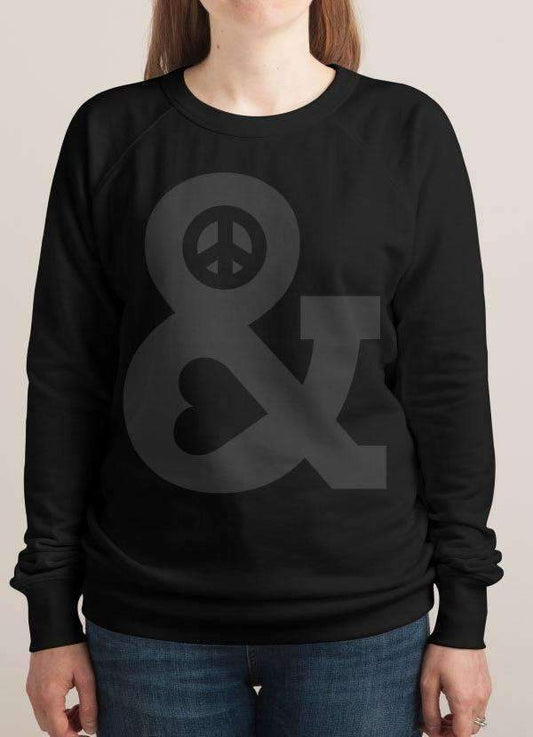 Image of PEACE AND LOVE WOMEN SWEAT SHIRT from Edmene LLC
