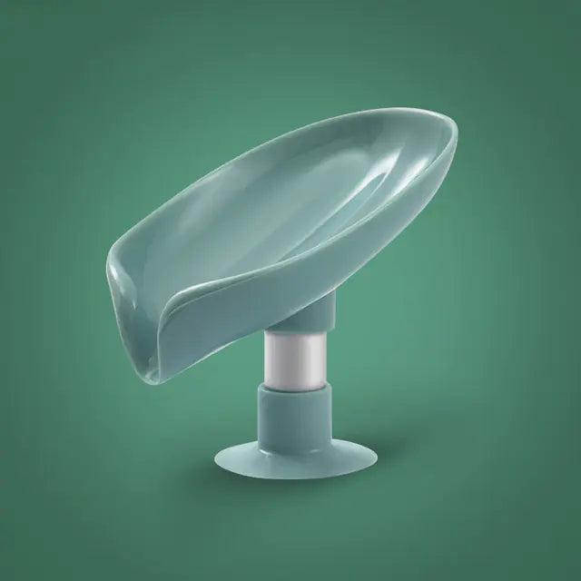 Leaf Shaped Transparent Soap Box for Bathroom Storage