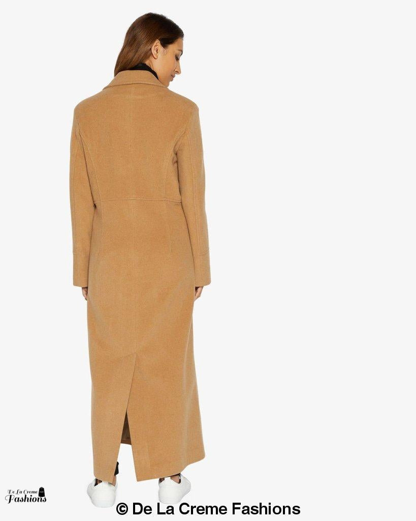 Image of Slim Fit Wool Blend Longline Maxi Coat 1816 296070815 from Edmene LLC