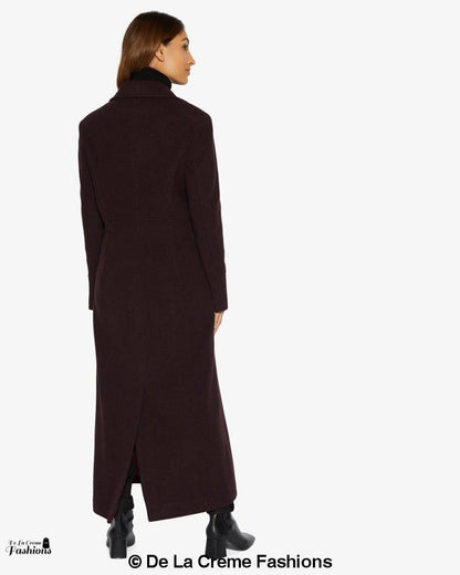 Image of Slim Fit Wool Blend Longline Maxi Coat 1816 296070815 from Edmene LLC