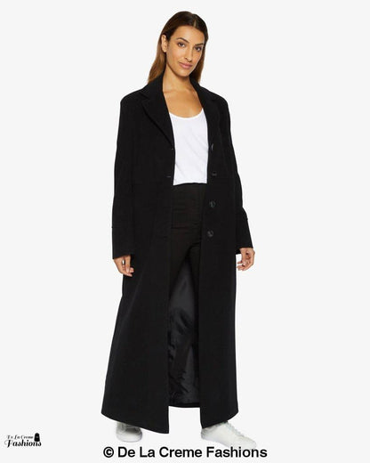 Image of Slim Fit Wool Blend Longline Maxi Coat 1816 296070815 from Edmene LLC