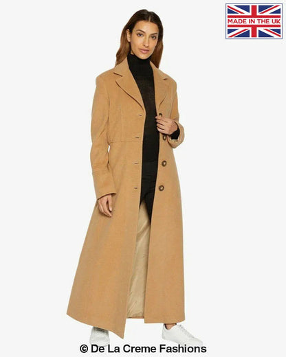 Image of Slim Fit Wool Blend Longline Maxi Coat 1816 296070815 from Edmene LLC
