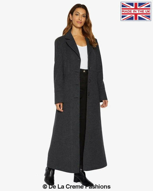 Image of Slim Fit Wool Blend Longline Maxi Coat 1816 296070815 from Edmene LLC
